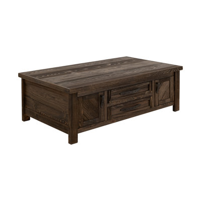 Table basse 4 tiroirs, 4 portes