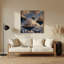 Art mural gris Sci Fi Floating Island Metropolis