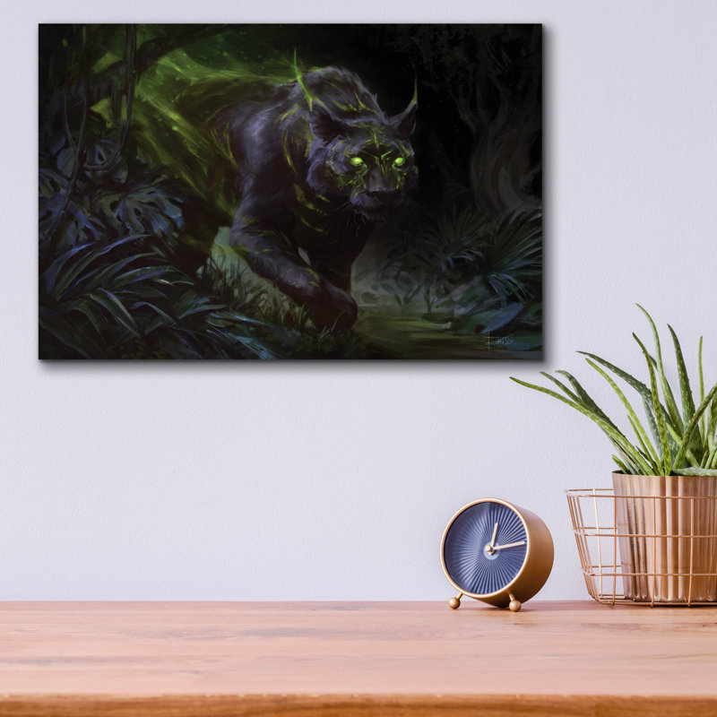  «Phaser Cat» par Fesbra, art mural en verre acrylique, 16 po x 12 po