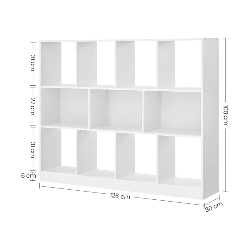100 cm H x 126 cm W Cube Bookcase