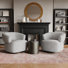 Jazmond 29.6" H Swivel Barrel Chair with Polyester Upholstery