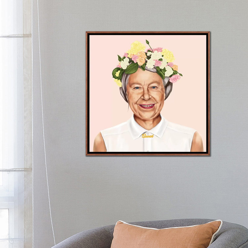 « reine elizabeth » par amit shimoni-impression, H 26 po x l 26 po x P 1,5 po, Toile tendue