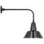 Thomas O'Brien, "Academy 20" Rex Barn Light in Matte Black with 12.5" Green Bowers Shade-1019371164-1019371167