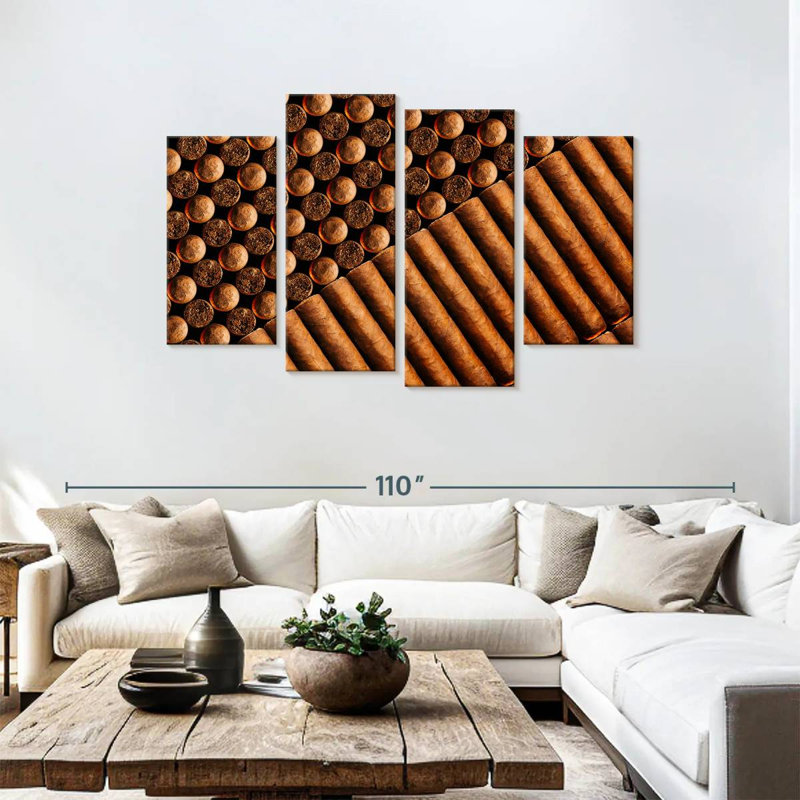 Senne Cigars, 48" H x 75" W
