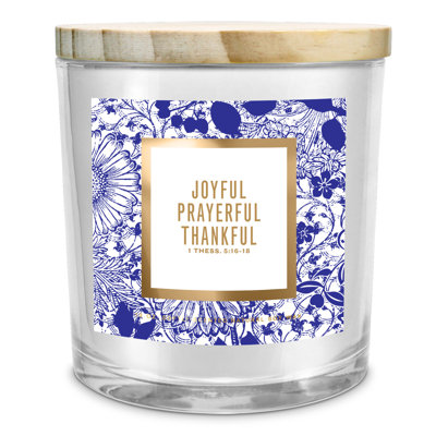 Fresh Scented Jar Candle with Glass Holder