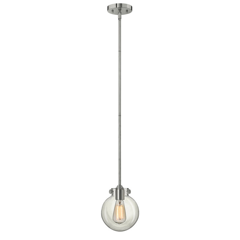 Congress 1 - Light Single Globe Pendant, Chrome