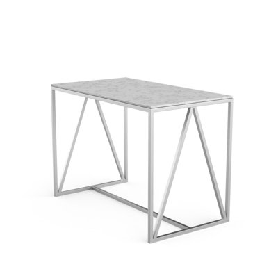 Rouncey Marble Top Metal Base Dining Table