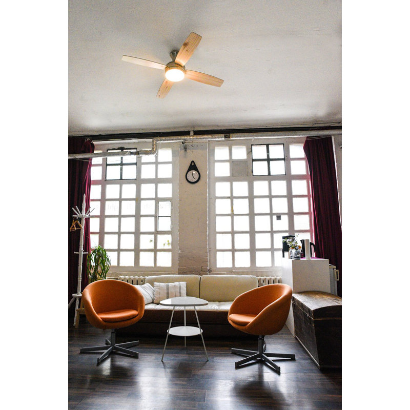 132cm Ceiling Fan with Light Kit, Gold