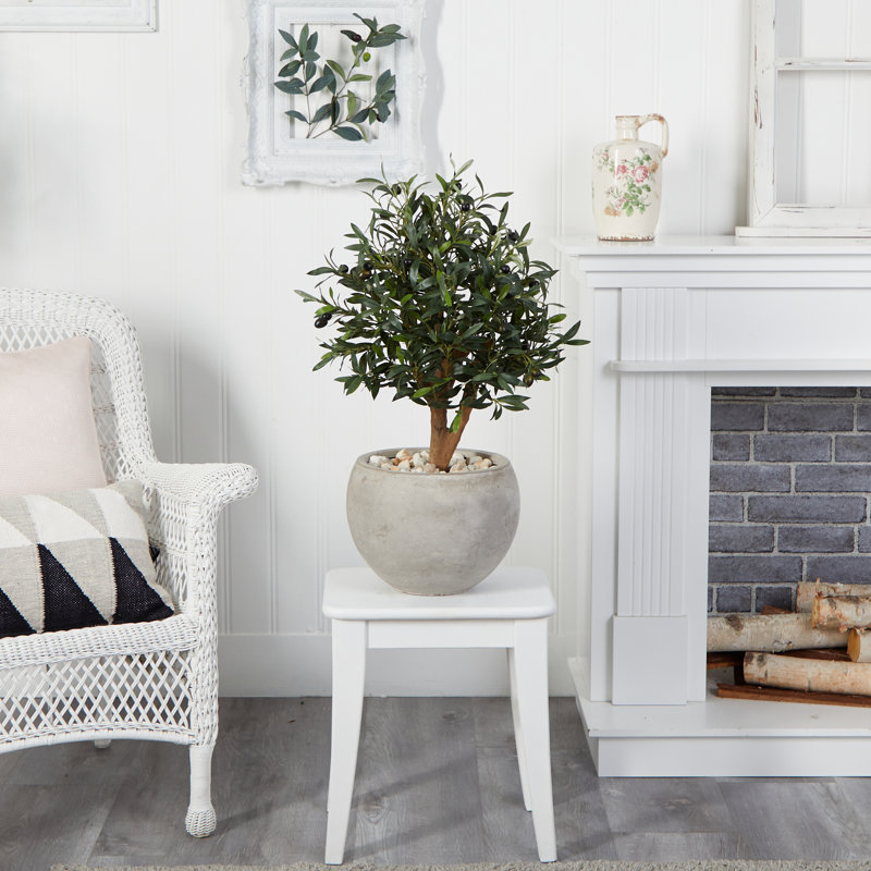 Arbre d’olive artificiel 22,5" en pot