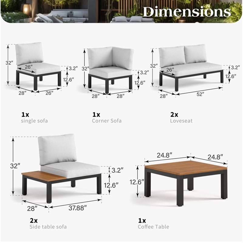 Ileana - Person Patio Conversation Set