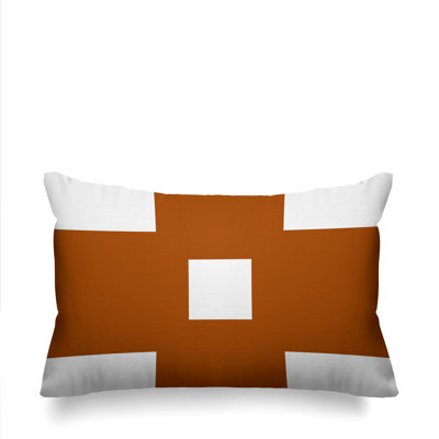 Luella Geometric Indoor/Outdoor Lumber Pillow -  ULLI HOME, Webster_Lumbar_BurntOrange_20x14