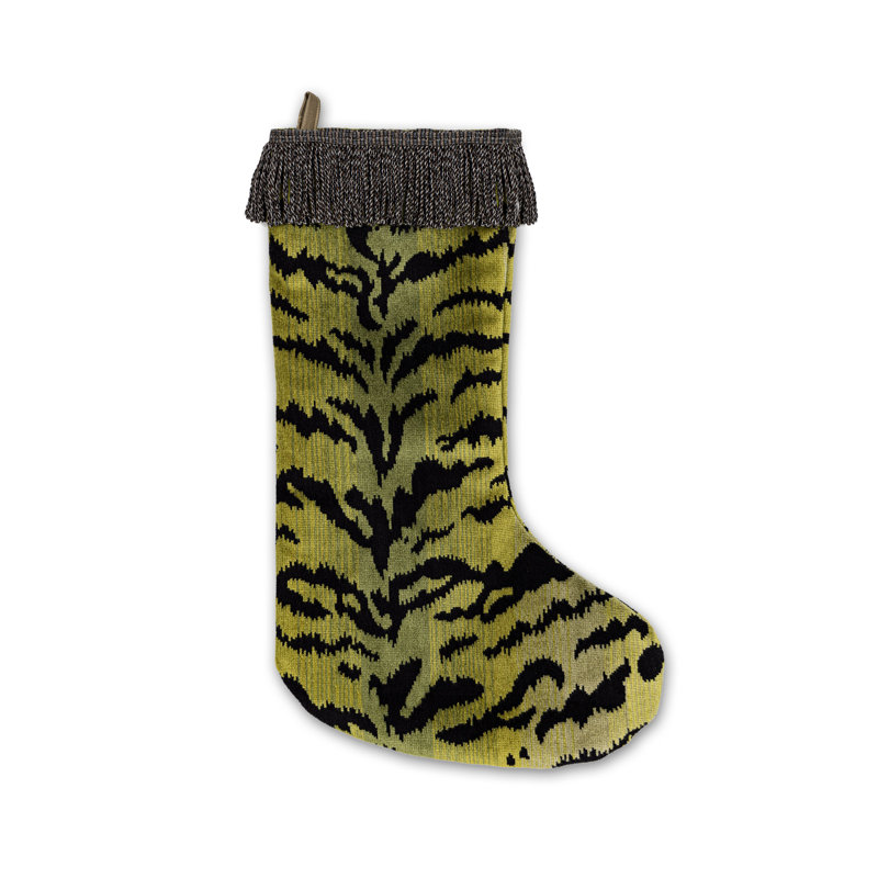 TIGRE STOCKING / TRIM, Vert / noir