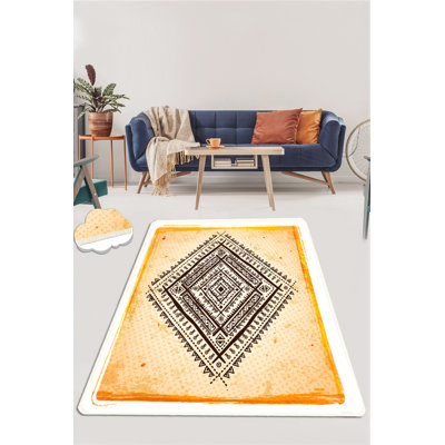 Premium Washable Carpet (6.6 x 9.5 ft), 100% Polyester, 0.2 in Pile Height | Antibacterial, Non-Slip Underside, Machine Washable | Ideal for Living Room, Bedroom & Office – Soft, Durable, Easy Care