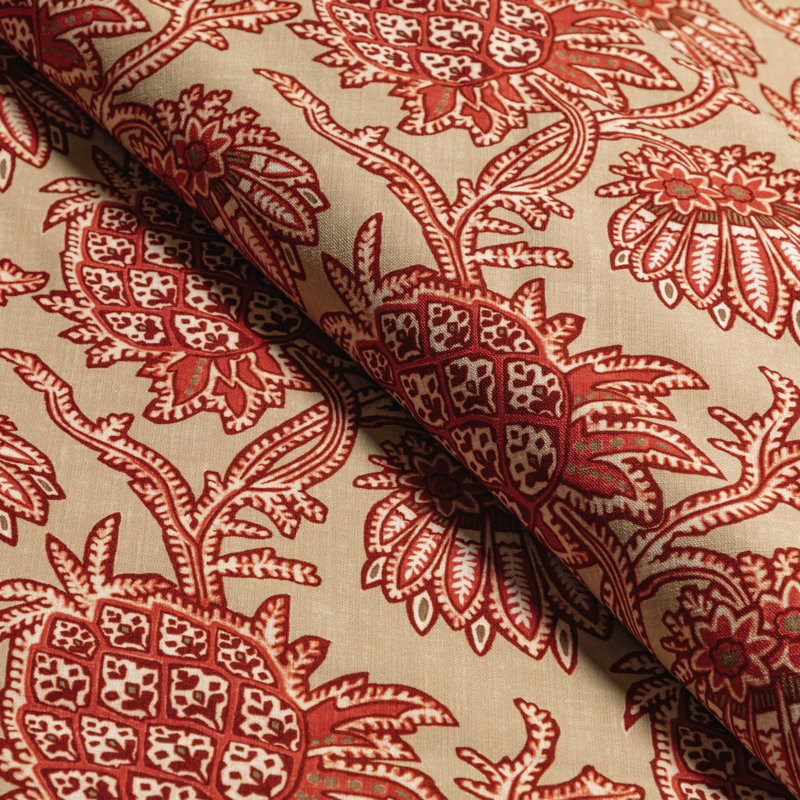 En Vacances II Brassac Fabric, Red