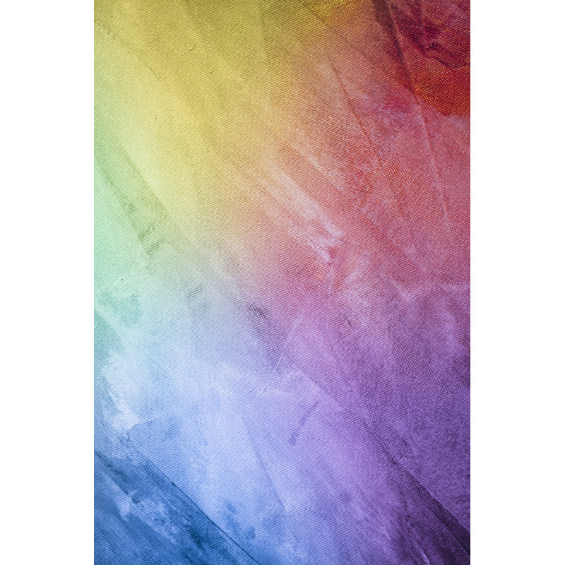 Textured Rainbow Paint - Wrapped Canvas Painting, 30cm H x 20cm W x 3.8cm D