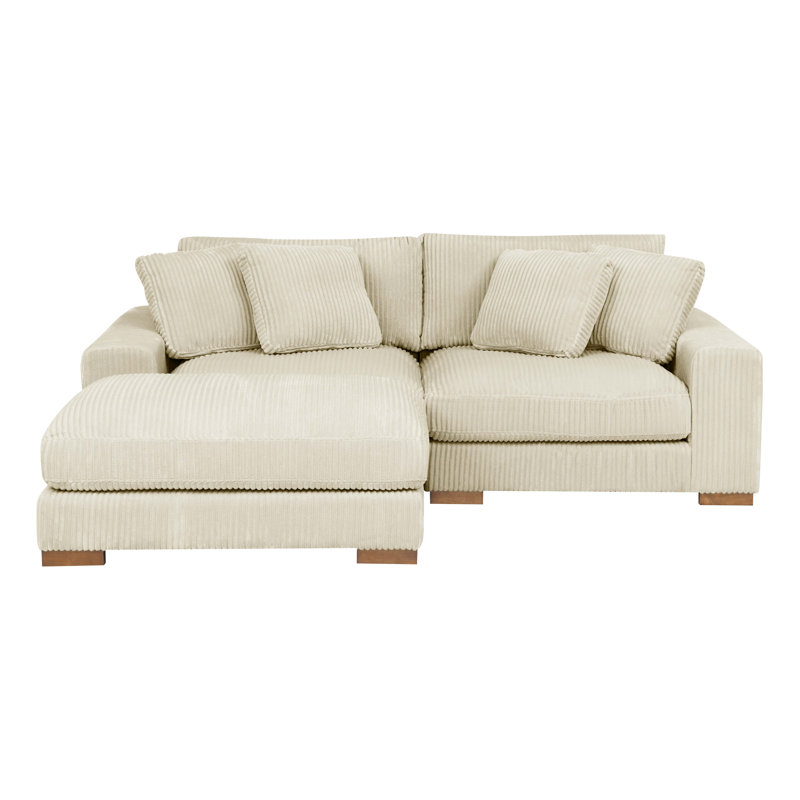Broughton Modular Corduroy Sectional, Beige Corduroy