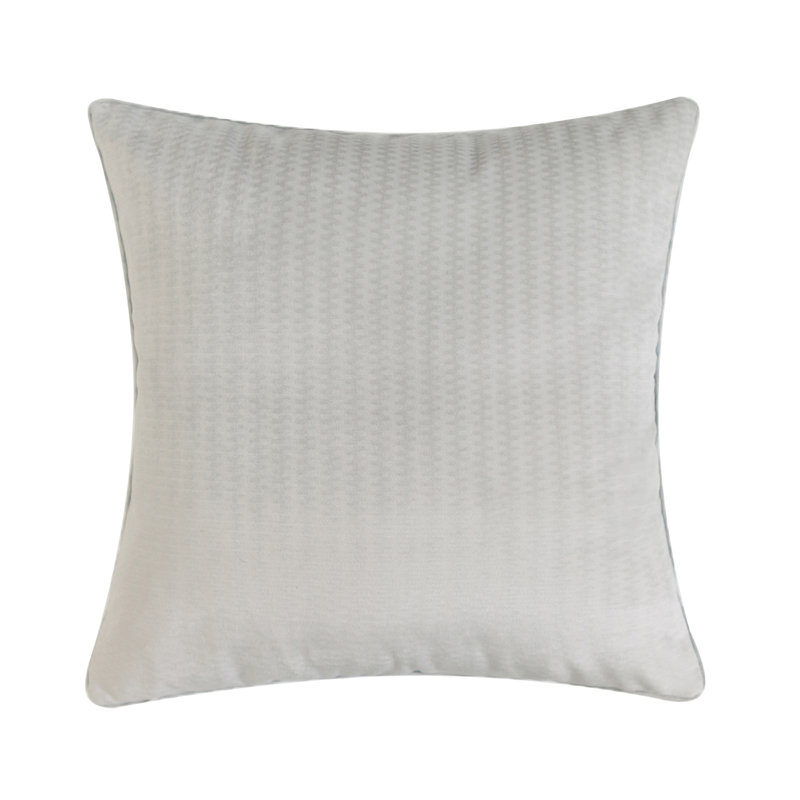  Housse et insert de coussin carré en coton, Gris, Pas de bourre