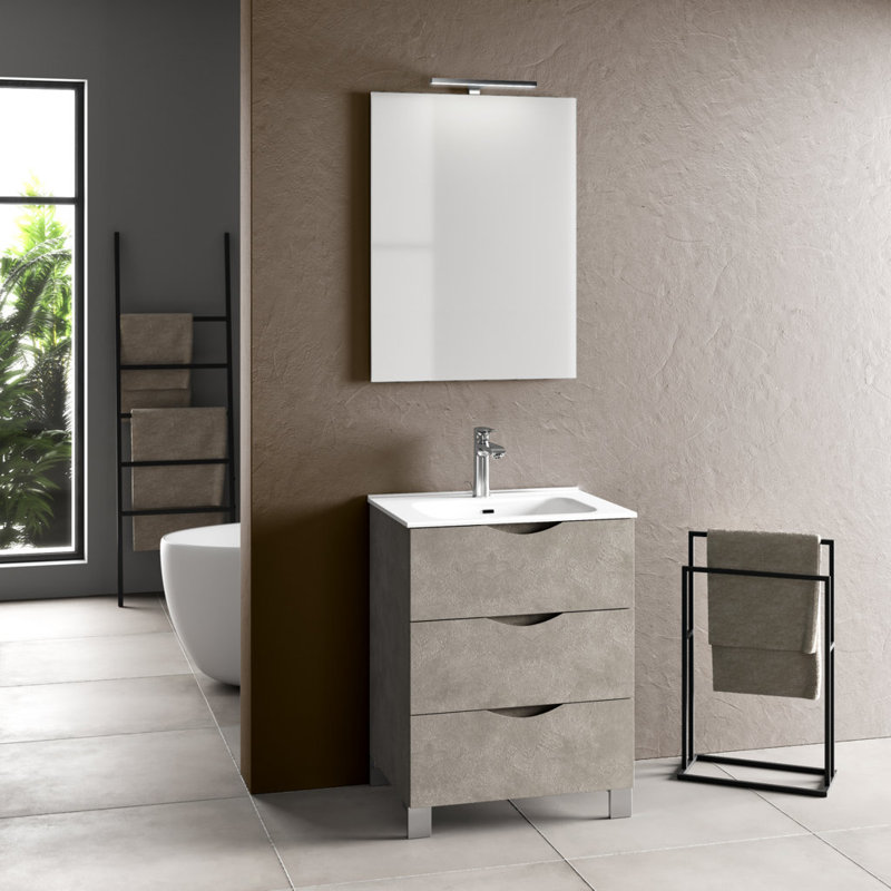 Wealdstone Vanity & Mirror Set, Cream