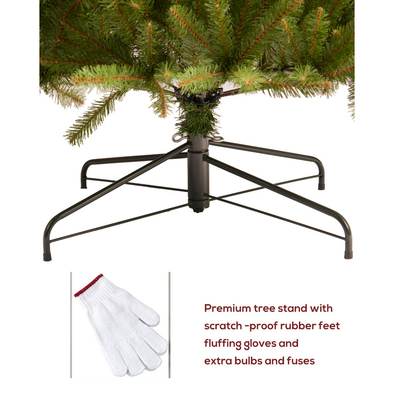 Arbre de Noël artificiel éclairé - support inclus, 7.5'