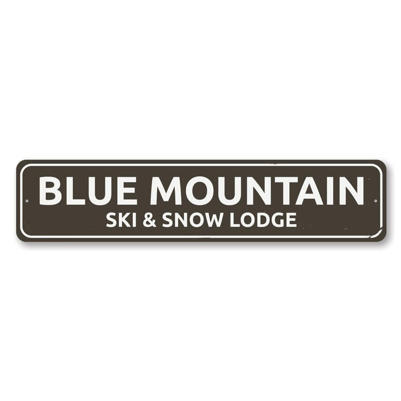Panneau en aluminium Ski & Snow Lodge, H 6 po x l 24 po x P 0,063 po