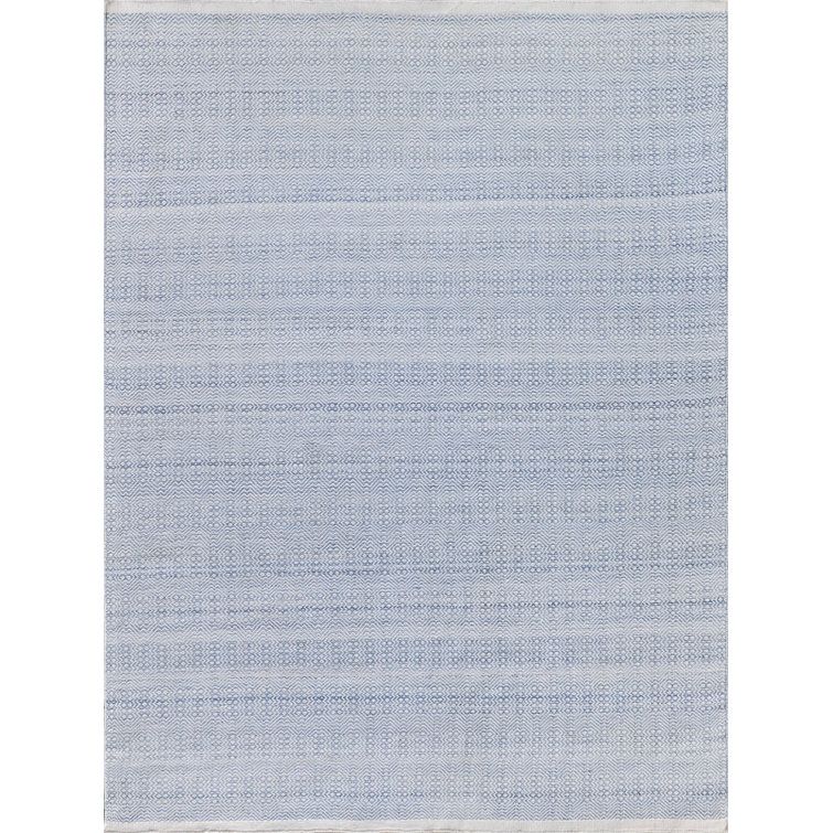 Echo Geometric Area Rug in Light Blue