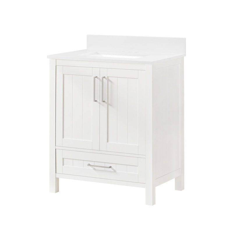 Shanarra 30'' Single Bathroom Vanity with Engineered Marble Top
