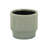 Green Ceramic 41 Ounce Striped Round Distressed Pot Planter