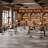 Solid Wood Bar Table, 55.1-inch Counter Height Pub Table With Sturdy Metal Frame, Industrial Narrow Dining Counter Bar Units For Pub/kitchen/living Room