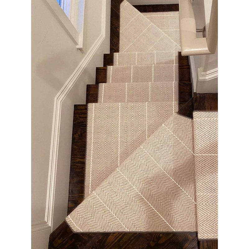 Tapis en laine fait à la main sur mesure, Tapis de couloir 2 pi 7 po x 34 pi