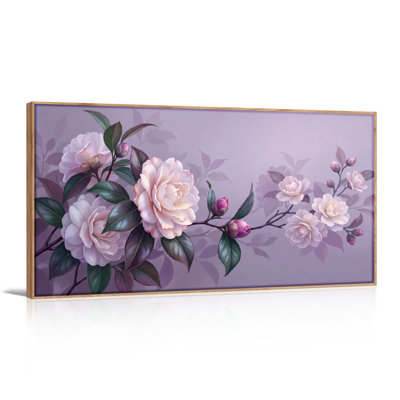 Ensemble de 1 tableau sur toile à motif floral