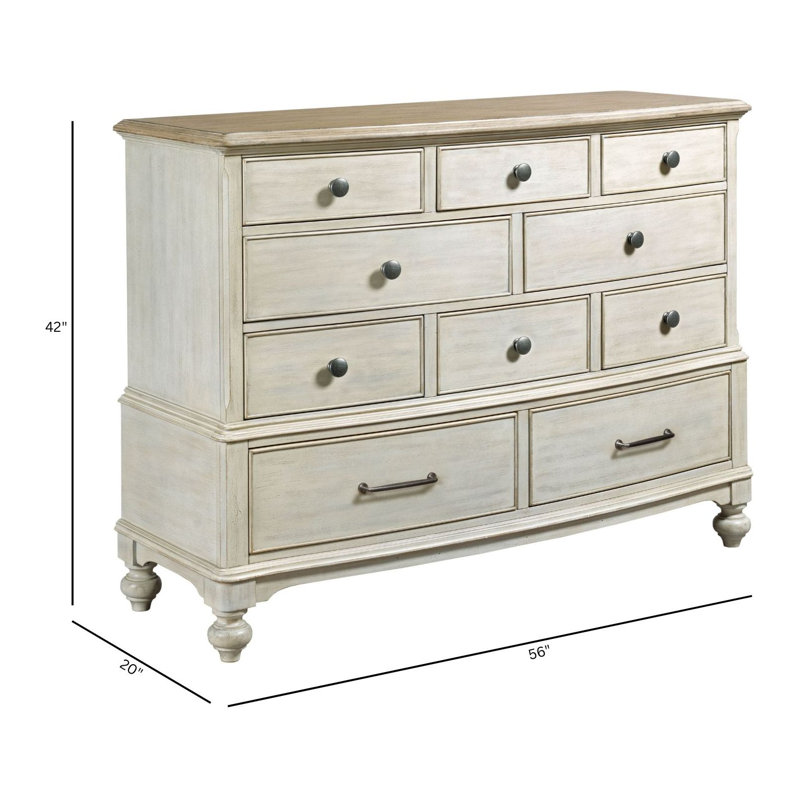 Oakman 56 " W 10 - Drawer Dresser