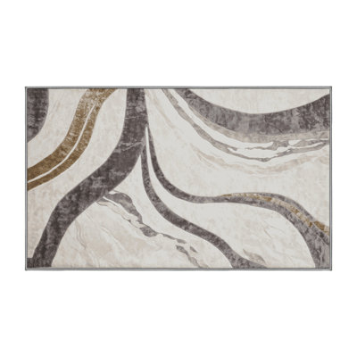 Tapis gris lavable à la machine