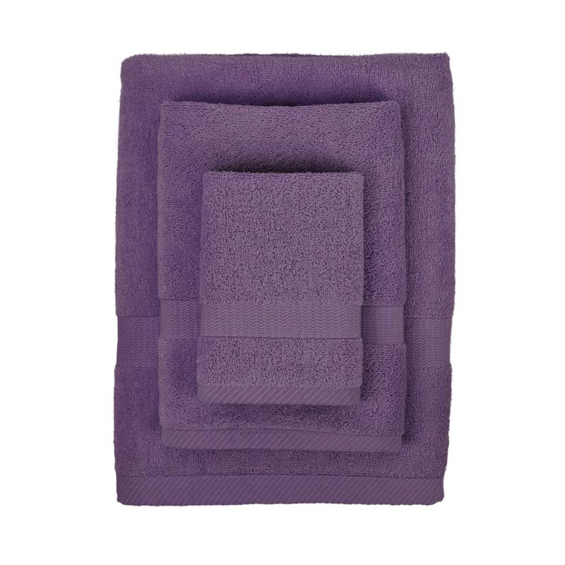 Ensemble de serviettes en rayonne de bambou 3 pièces, Mauve