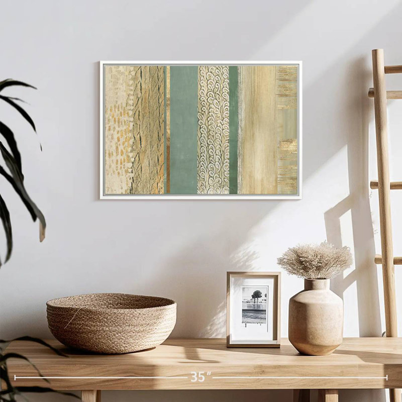 Placidité, Cadre flottant blanc, 19 po x 13 po