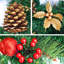 Couronne de noël artificielle 24" en plastique