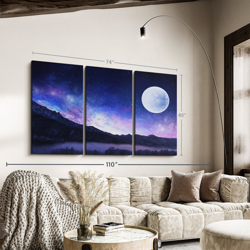 «Mauve nuit», art mural, H 48 po x l 74 po x P 1,25 po