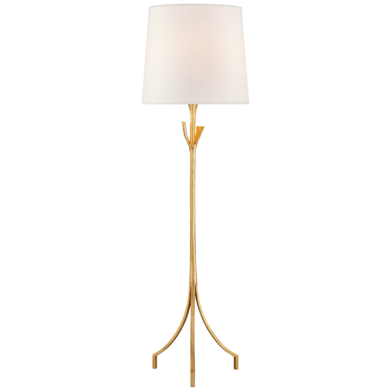 AERIN Fliana Floor Lamp, Gold with Linen