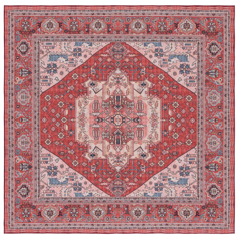 Tucson Performance Machine Washable Southwestern Rug, Square 6'