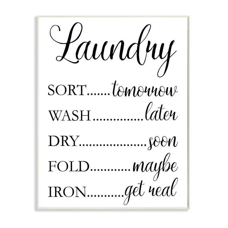 Programme de nettoyage de la salle de lavage, Plaque murale, H 15 po x l 10 po x P 0,5 po