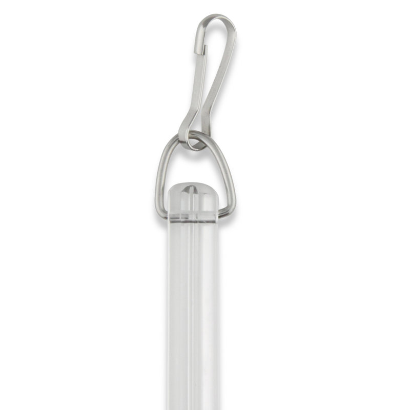 36" Clear Fluted PVC Wall Mounted Baton