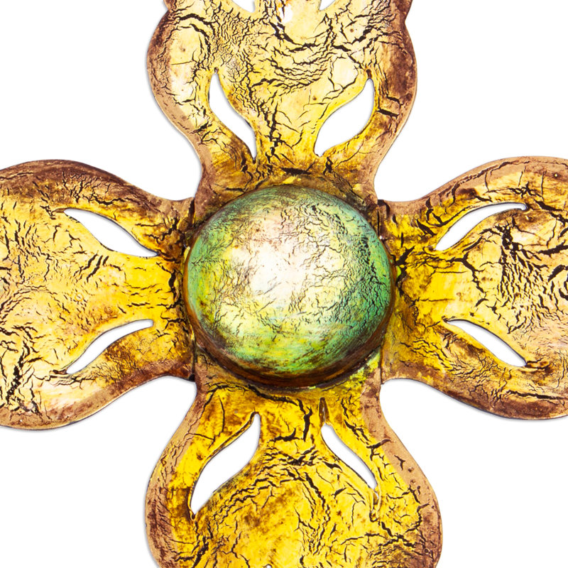 Décoration murale en acier «Yellow Flames of Devotion»