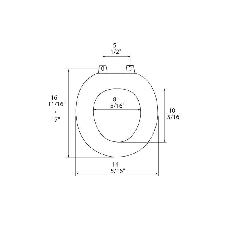 Round Toilet Seat and Lid, Bone