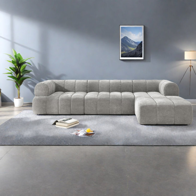 Canapés modulaires à compression, 122 pouces, mousse, polyester, salon moderne pour la maison