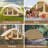 Inflatable Tent With Pump,Glamping Tents For 4-6 Person, Easy Setup 4 Season Waterproof Outdoor Tent