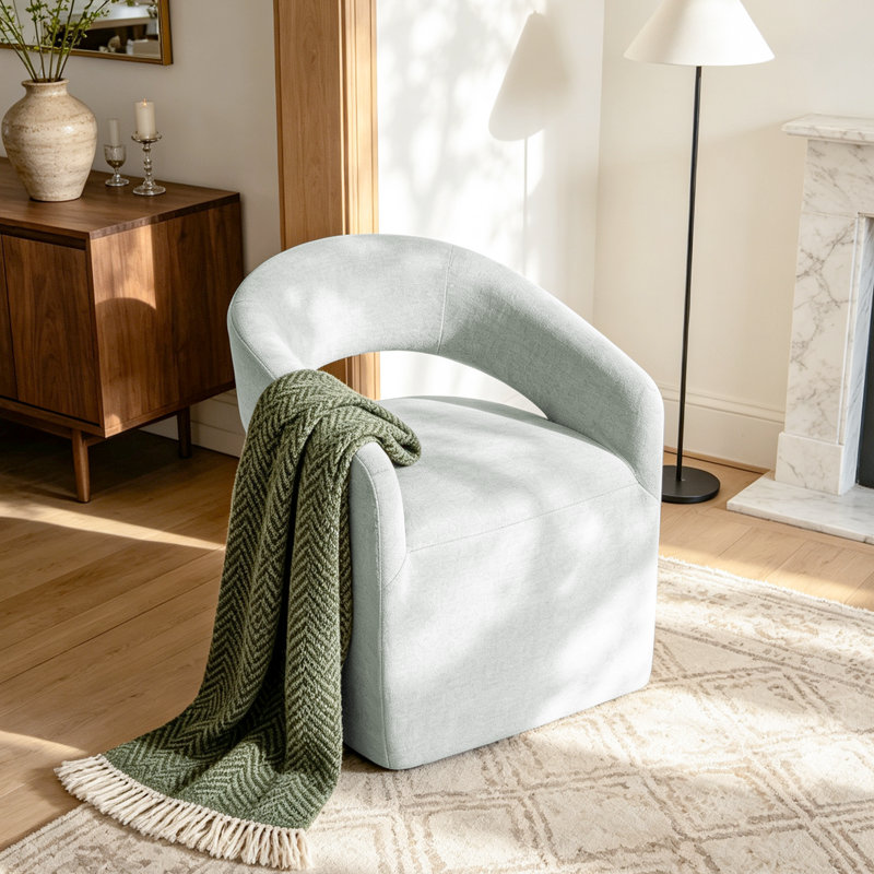 Fauteuil Chenille, Bleu glacier