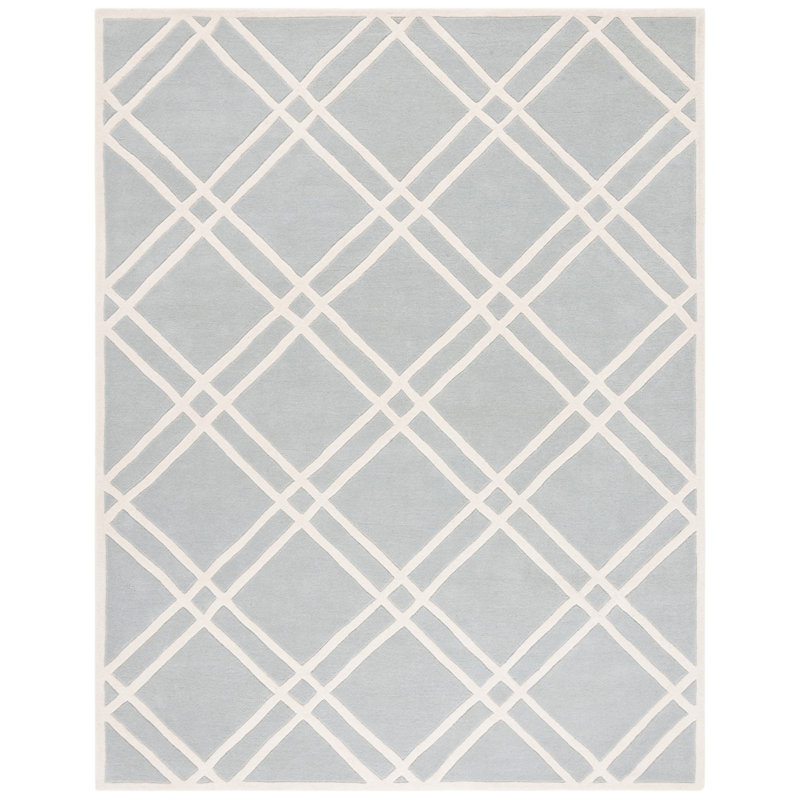 Teresita Hand Tufted Wool Geometric Rug, Rectangle 8'9" x 12'