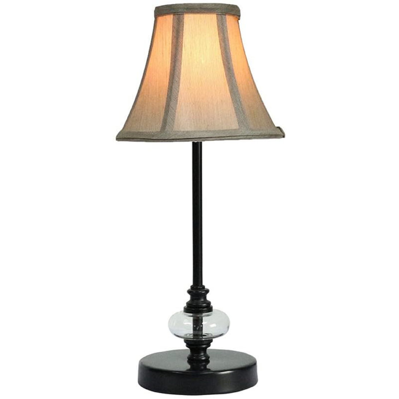 Lampe de table 15 po Sanjay, Noir mat, Champagne