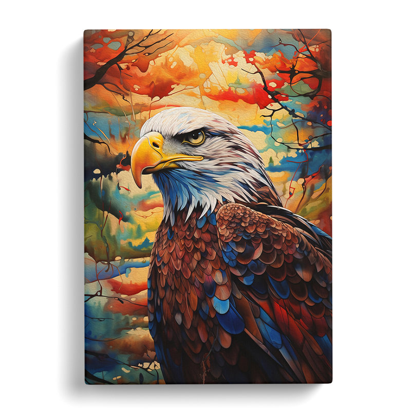 Eagle Expressionism - Wrapped Canvas, 50cm H x 35cm W x 3cm D
