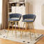 Tabouret de bar pivotant gris foncé moderne avec pieds en métal doré et siège en lin de coton respirant-1052493400
