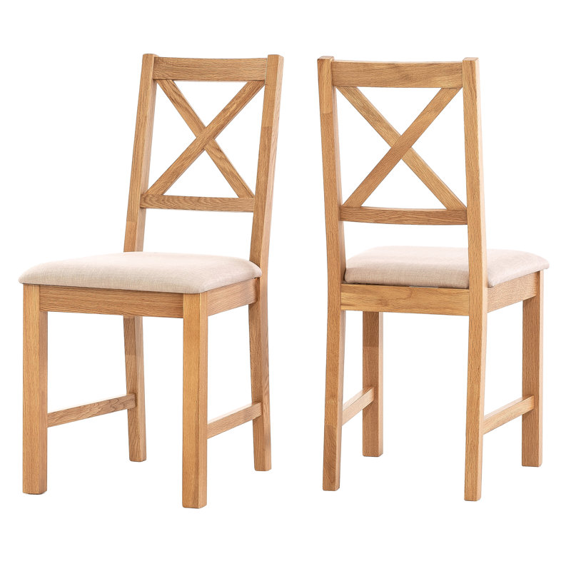 2 - Person Solid Oak Dining Set, Beige